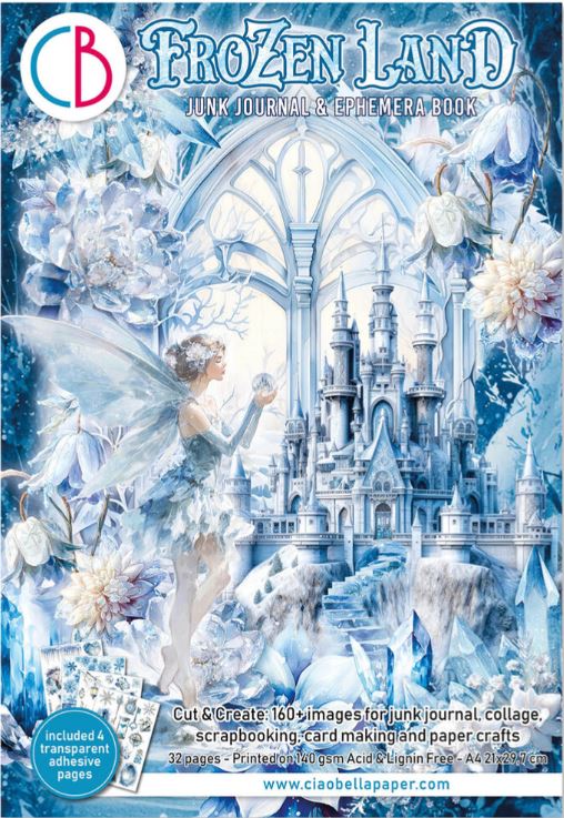 Ciao Bella - Junk Journal A4 Ephemera Book - Frozen Land  32pcs