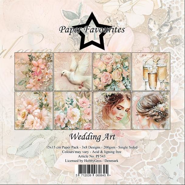 Paper Favourites - 6x6  Paper Pack - Wedding Art  PF543