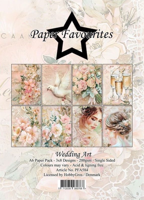 Paper Favourites - A6  Paper Pack - Wedding Art  PFA584