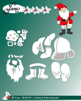 By Lene - Cutting & Embossing Die - Santa Claus  BLD1109