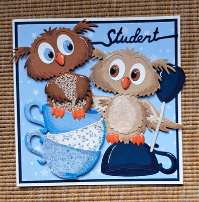 By Lene - Cutting & Embossing Die - Owls  BLD1831