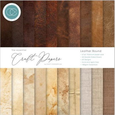 Craft Consortium - Paper Pad 6x6 - Leather Bound