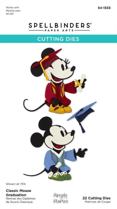 Spellbinders - Etched Dies - Classic Mouse Graduation S4-1533