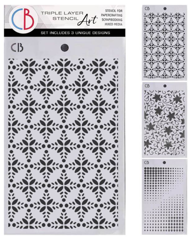 Ciao Bella - texture stencil 5x8 - Winter Season Mix Triple Layer Set MSX001
