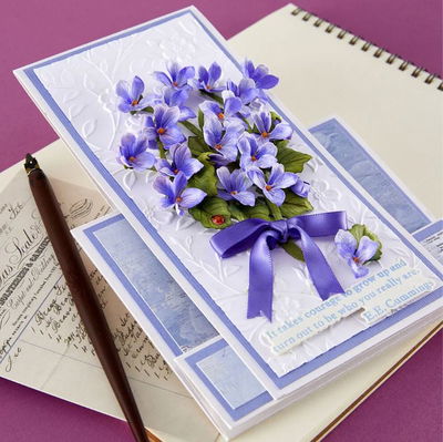 Spellbinders - Etched Dies - Wild Violet and Ladybugs S3-569