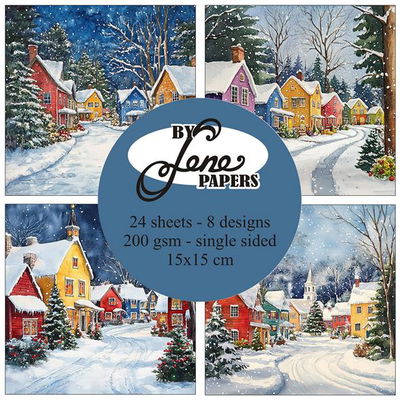 By Lene - Paper pad 15x15 - Winter City  BLP068