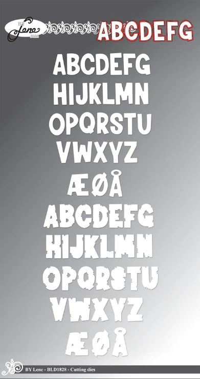 By Lene - Cutting & Embossing Die - Alphabet w/Shadow  BLD1828