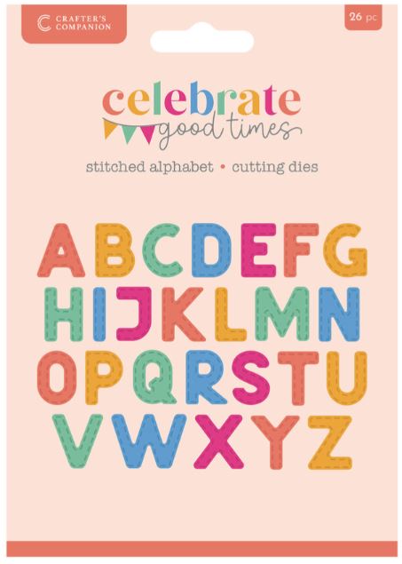 Crafters companion - metal die - Celebrate good times  Alphabet STAL