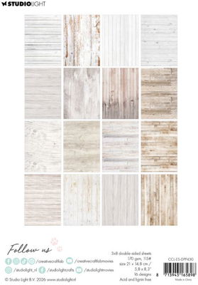 Studio Light - Essentials Paper Pad - White Wood DPP430