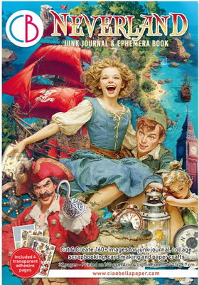 Ciao Bella - Junk Journal A4 Ephemera Book - Neverland 32pcs  CBB021