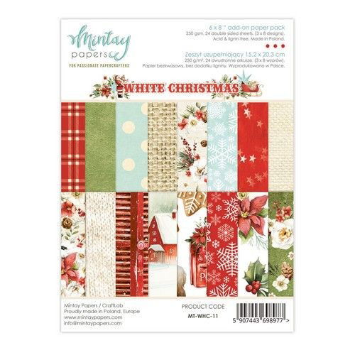 Mintay - 6 x 8 Add-On Paper Pad - White Christmas MT-WHC-11