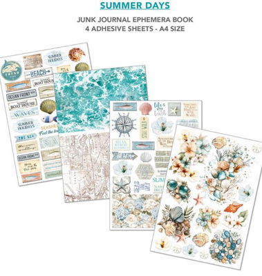 Ciao Bella - Junk Journal A4 Ephemera Book - Summer Days  32pcs