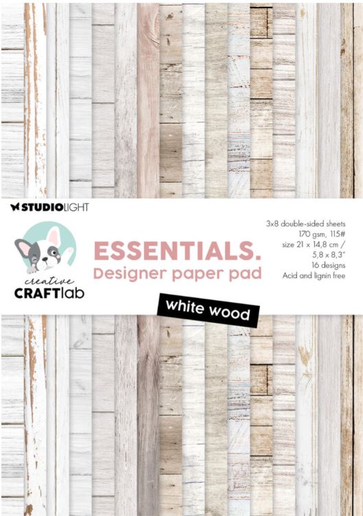 Studio Light - Essentials Paper Pad - White Wood DPP430