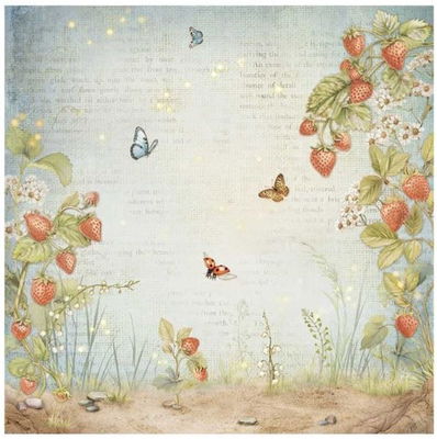 Stamperia - Fabric Sheet- Hidden grov 4pcs SBPLT43