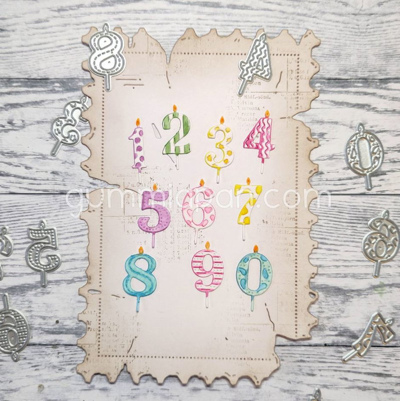 Gummiapan - Dies - Tårtljus D260411