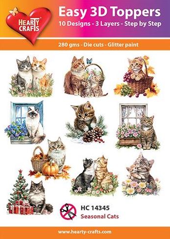 Easy 3d toppers - Seasonal Cats  HC14345