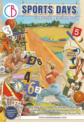 Ciao Bella - Junk Journal A4 Ephemera Book - Sports days 32pcs  CBB024
