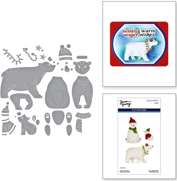 Spellbinders - Etched Dies - North Pole Friends Polar Bear Pals S4-1475
