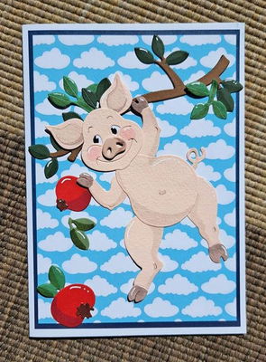 By Lene - Cutting & Embossing Die - Happy Pigs  BLD1755