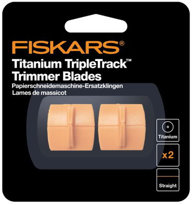 Fiskars - Paper Trimmer Blades - TripleTrack Straight 2pcs Titanium