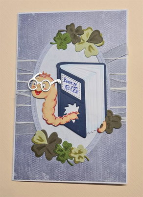 By Lene - Cutting & Embossing Die - Book worm  BLD1833