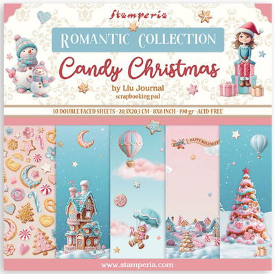 Stamperia - Paper Pad 8x8 - Candy Christmas