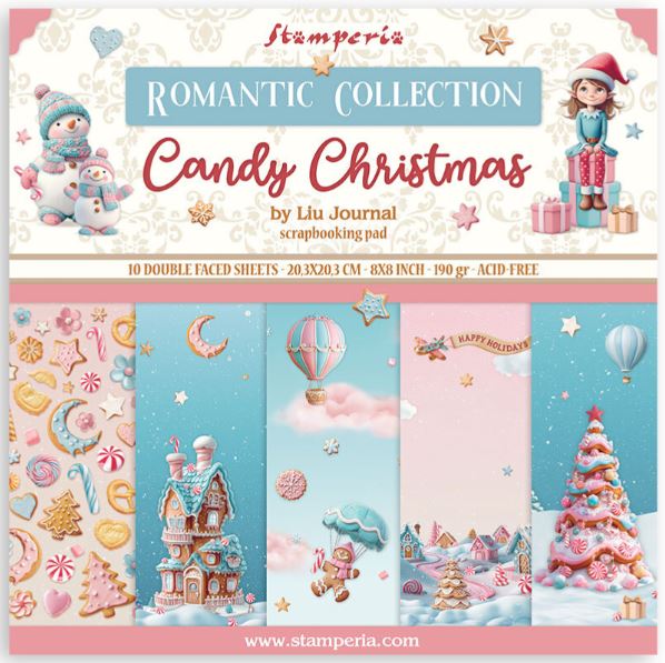 Stamperia - Paper Pad 8x8 - Candy Christmas