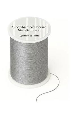 Simple and Basic - Metallic Thread - Silver SBA654