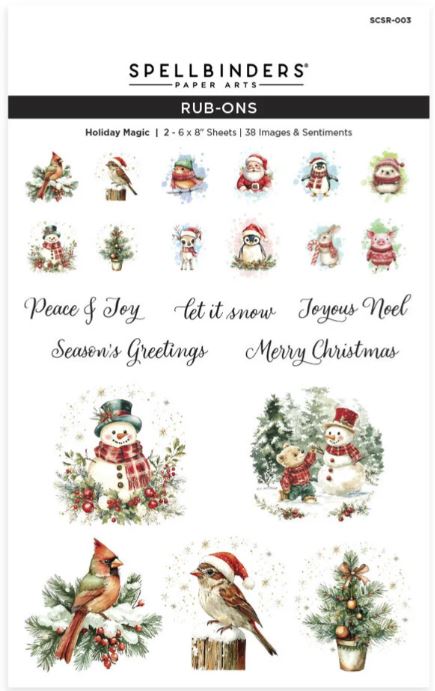 Spellbinders - Rub-On Sheets - Holiday Magic Holiday Magic SCSR-003