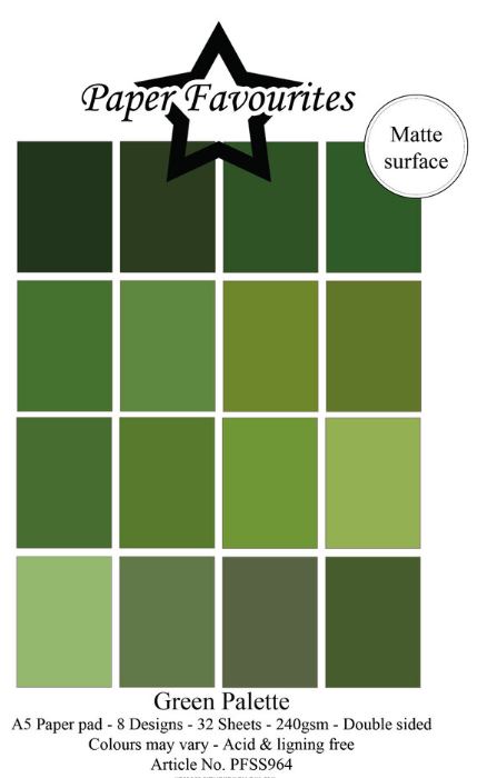 Paper Favourites - Design Solid Papers - Green palette  PFSS964