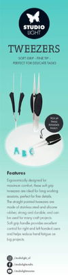 Studio Light - Tweezers Soft Grip Fine Tip SL-TO-TWEE02