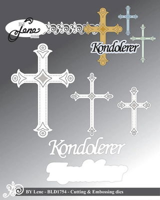 By Lene - Cutting & Embossing Die - Kondolerer  BLD1754