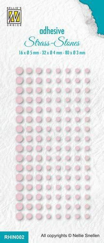 Nellie Choice - Rhinestone set - Pink RHIN002  Ø3mm Ø4mm Ø5mm