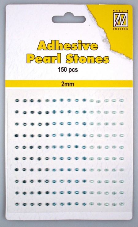 Nellie Choice - Adhesive pearls 2mm, 3-colors - Tones Blue APS203