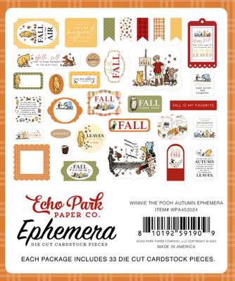 Echo Park - Ephemera - Winnie The Pooh Autumn WPA453024
