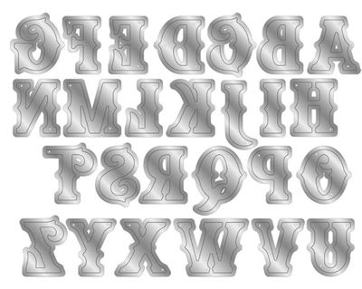 Crafters companion - metal die - Vintage carneval  Alphabet CAAL