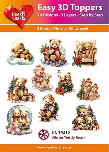 Easy 3d toppers - Winter Teddy Bears  HC14215