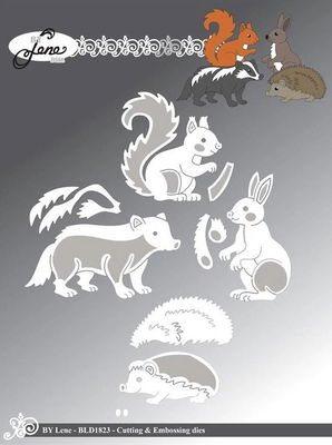 By Lene - Cutting & Embossing Die - Forest Friends  BLD1823