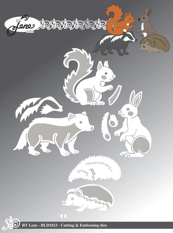 By Lene - Cutting & Embossing Die - Forest Friends  BLD1823