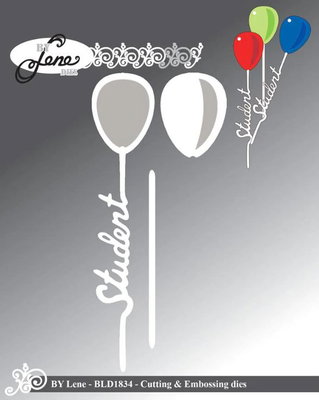 By Lene - Cutting & Embossing Die - Student balloon  BLD1834