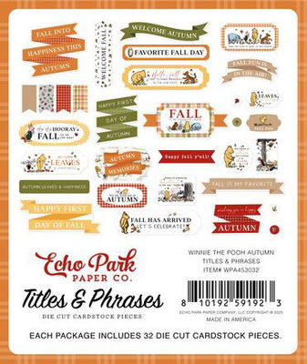 Echo Park - Titles & Phrases - Winnie The Pooh Autumn WPA453032