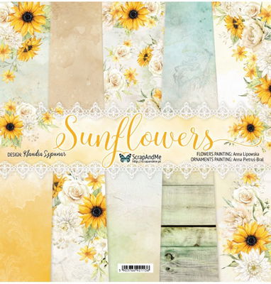 ScrapAndMe - 30x30 papper - Sunflowers