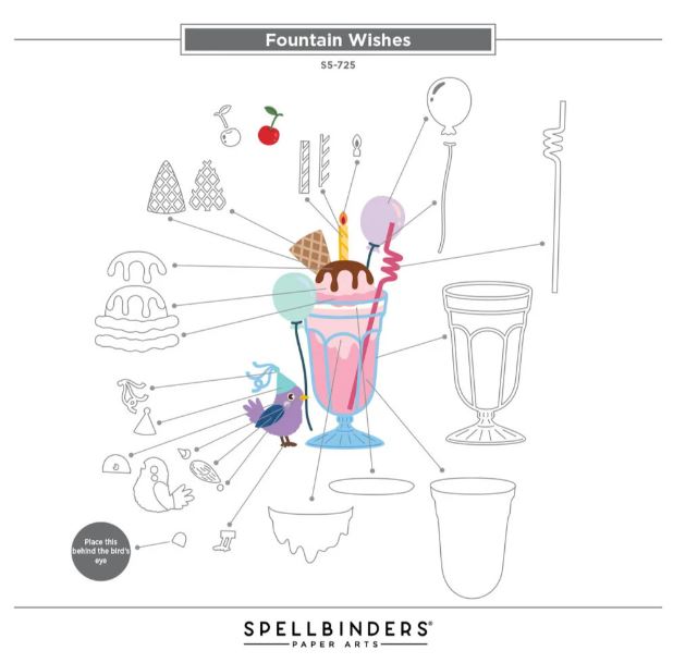 Spellbinders - Etched Dies - Happier Hour  Fountain Wishes S5-725 Spellbinders - Etched Dies - Happier Hour  Fountain Wishes S5-725