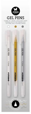 Studio Light  - Gel Pens 0.6mm White/Gold/Silver SL-CO-GP02