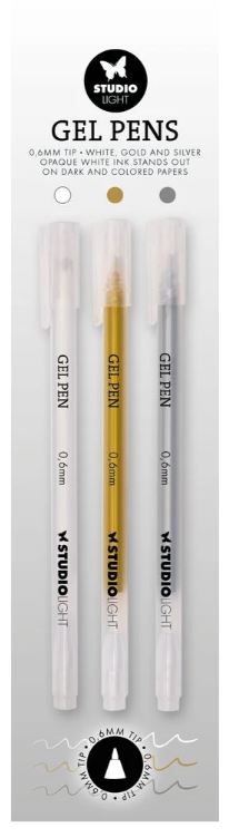 Studio Light  - Gel Pens 0.6mm White/Gold/Silver SL-CO-GP02