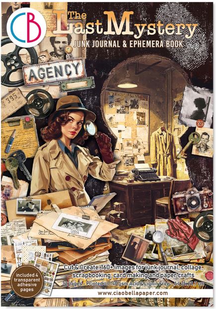 Ciao Bella - Junk Journal A4 Ephemera Book - The Last Mystery 32pcs  CBB017