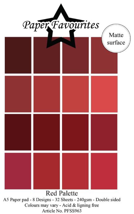 Paper Favourites - Design Solid Papers - Red palette  PFSS963