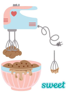 Spellbinders - Etched Dies - Make It & Bake It Magic Mixer  S5-728