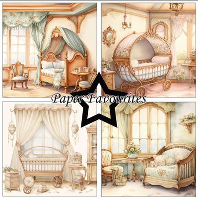 Paper Favourites - 6x6  Paper Pack - Vintage Baby Room  PF542
