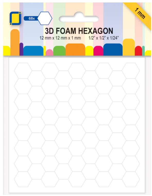 Jeje -3D kuddar - Hexagon 12x12x1mm